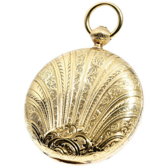 Swiss gold pocket watch with jumping centre seconds Circa 1860 Swiss gold pocket watch with jumping centre seconds Circa 1860
