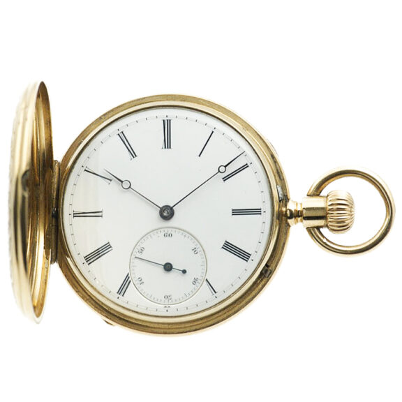 Rare German decorative hunting cased pocket watch Circa 1877 Rare German decorative hunting cased pocket watch Circa 1877