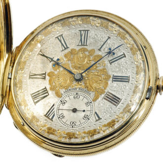 Fine German hunting cased lever watch with chain Circa 1866