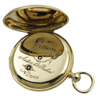 Fine German hunting cased lever watch with chain Circa 1866