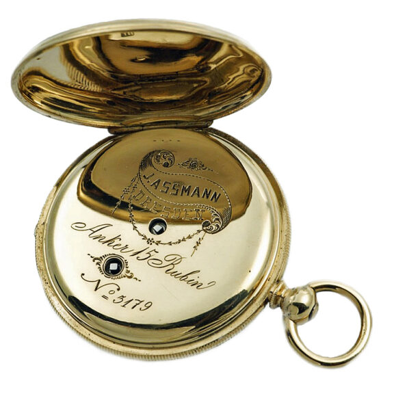 Fine German hunting cased lever watch with chain Circa 1866 Fine German hunting cased lever watch with chain Circa 1866