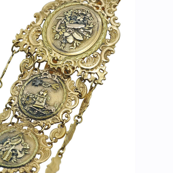French remarkable gold pocket watch with chatelaine Circa 1780 French remarkable gold pocket watch with chatelaine Circa 1780