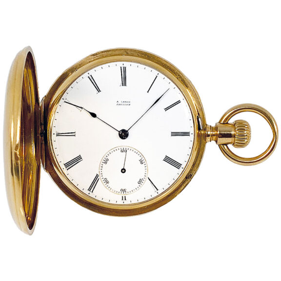 German 18K gold heavy Glashütte pocket watch Circa 1875