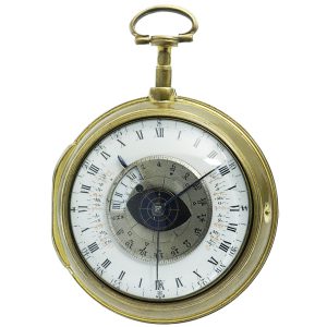 English astronomical double cased verge pocket watch Circa 1790
