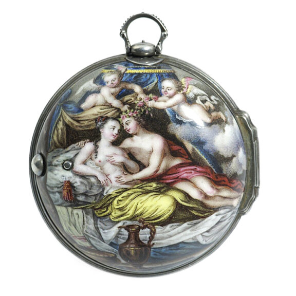 English unusual and extremely rare verge pocket watch circa 1710 English unusual and extremely rare verge pocket watch circa 1710