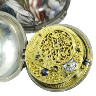 English unusual and extremely rare verge pocket watch circa 1710