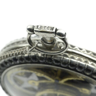 Swiss silver verge skeletonized pocket watch Circa 1750