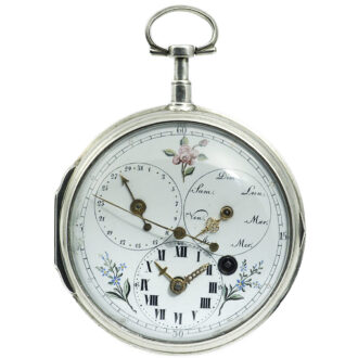 German watch with regulator dial and calendar Circa 1800