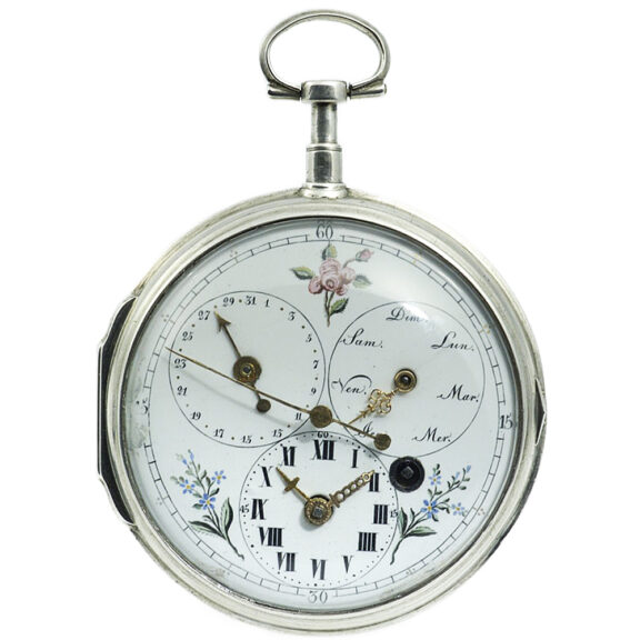 German watch with regulator dial and calendar Circa 1800