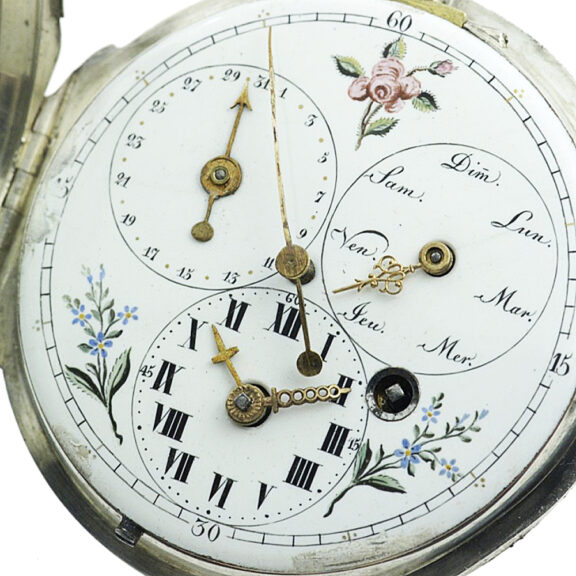 German watch with regulator dial and calendar Circa 1800 German watch with regulator dial and calendar Circa 1800