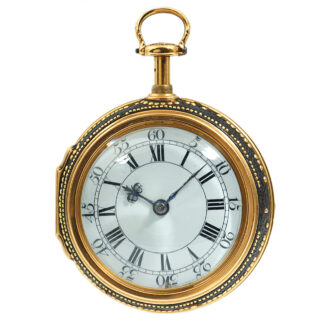 Gold quarter repeating pair-cased cylinder watch Circa 1733