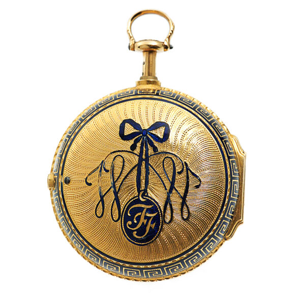 Gold quarter repeating pair-cased cylinder watch Circa 1733 Gold quarter repeating pair-cased cylinder watch Circa 1733