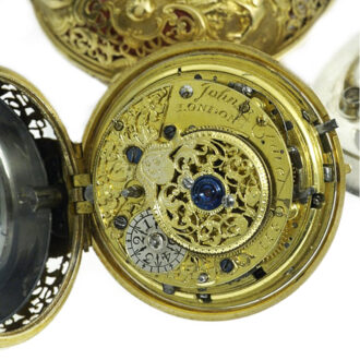 English pair-cased repeating verge pocket watch Circa 1770