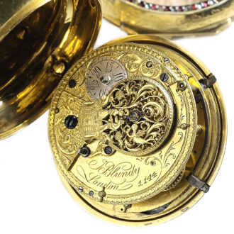 English gilt-brass astronomical coach watch Circa 1790