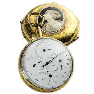 English gilt-brass astronomical coach watch Circa 1790