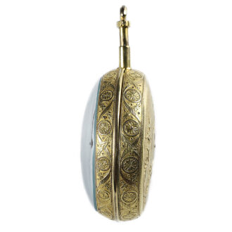 English silver astronomical coach clock with alarm Circa 1780