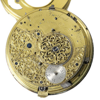 English silver astronomical coach clock with alarm Circa 1780