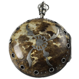 German silver repeating coach clock with alarm and date Circa 1760