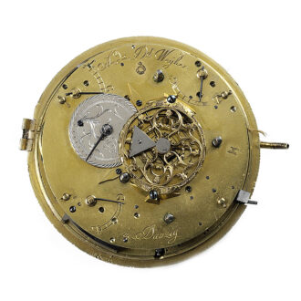 German silver repeating coach clock with alarm and date Circa 1760