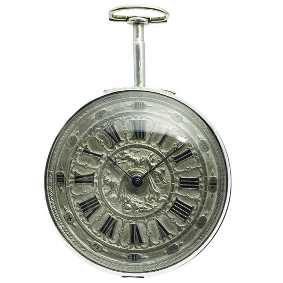 English attractive silver pair-cased verge pocket watch Circa 1786 English attractive silver pair-cased verge pocket watch Circa 1786