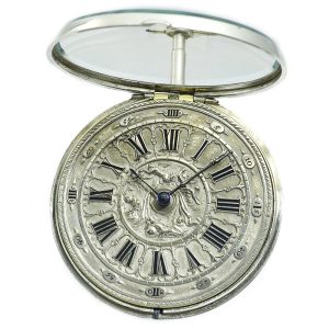 English attractive silver pair-cased verge pocket watch Circa 1786