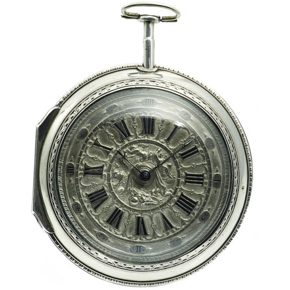 English attractive silver pair-cased verge pocket watch Circa 1786 English attractive silver pair-cased verge pocket watch Circa 1786