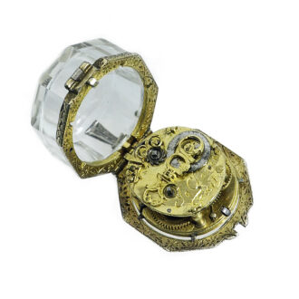 English silver octagonal one-handed miniature watch Circa 1635
