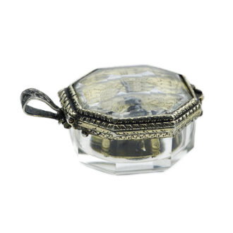 English silver octagonal one-handed miniature watch Circa 1635