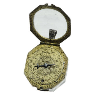 English silver octagonal one handed miniature watch Circa 1635