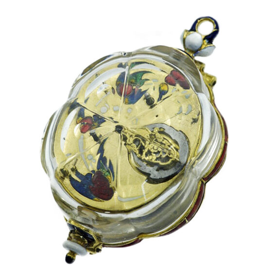 French or possibly German rare rock crystal watch Circa 1620 French or possibly German rare rock crystal watch Circa 1620