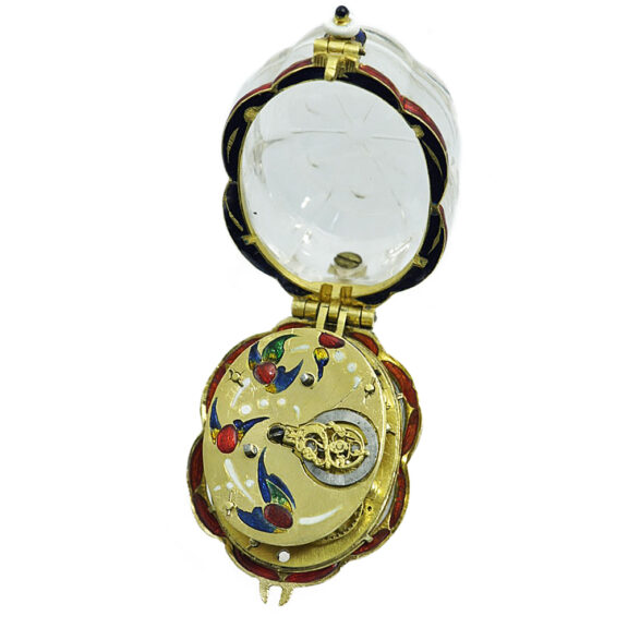French or possibly German rare rock crystal watch Circa 1620 French or possibly German rare rock crystal watch Circa 1620
