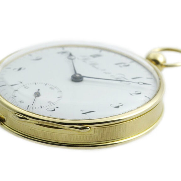 Swiss unusual gold quarter repeating pocket watch Circa 1850 Swiss unusual gold quarter repeating pocket watch Circa 1850