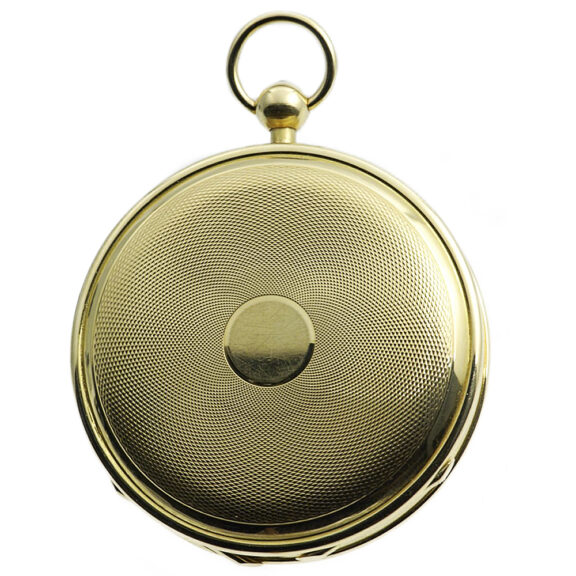 Swiss unusual gold quarter repeating pocket watch Circa 1850 Swiss unusual gold quarter repeating pocket watch Circa 1850