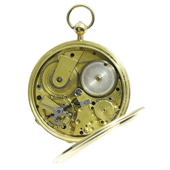 Swiss unusual gold quarter repeating pocket watch Circa 1850 Swiss unusual gold quarter repeating pocket watch Circa 1850