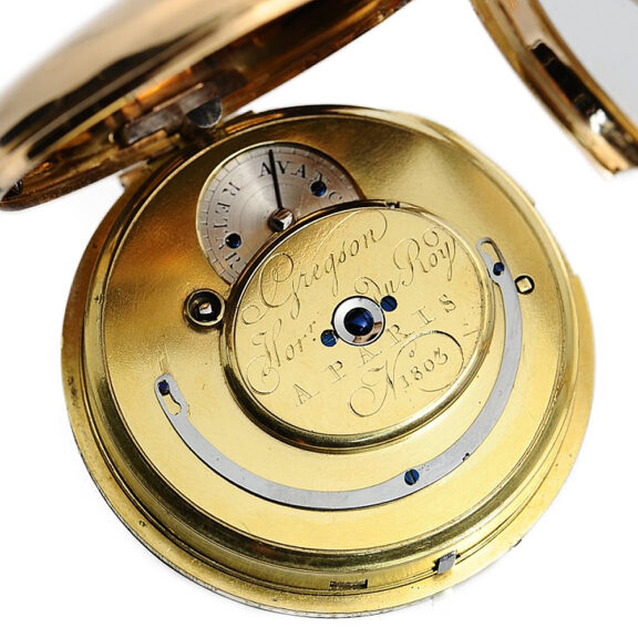 French gold quarter repeating à toc pocket watch Circa 1800 French gold quarter repeating à toc pocket watch Circa 1800