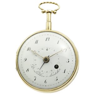 German gold quarter repeating verge pocket watch Circa 1815