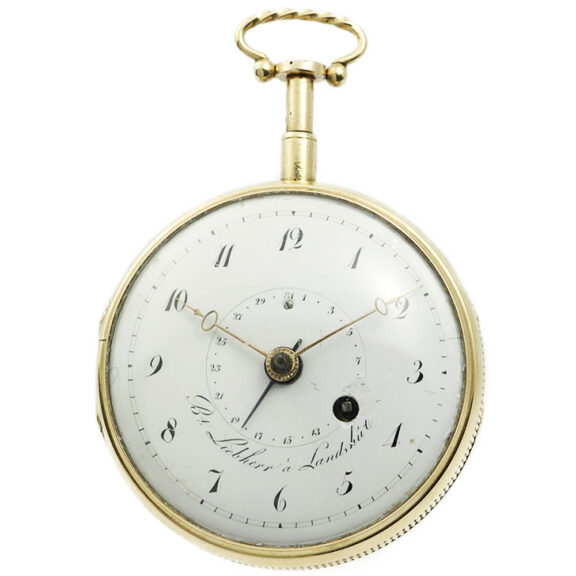German gold quarter repeating verge pocket watch Circa 1815