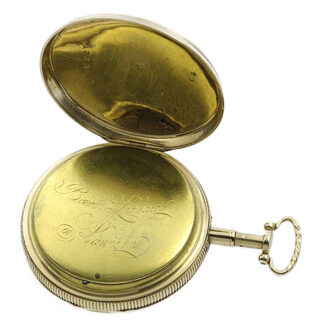 German gold quarter repeating verge pocket watch Circa 1815