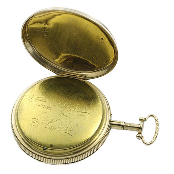 German gold quarter repeating verge pocket watch Circa 1815 German gold quarter repeating verge pocket watch Circa 1815