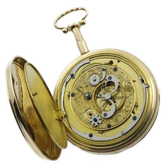 German gold quarter repeating verge pocket watch Circa 1815 German gold quarter repeating verge pocket watch Circa 1815