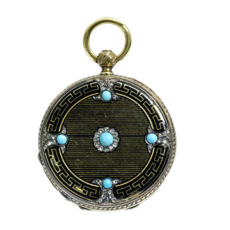 Fine Swiss gold hunting cased cylinder watch Circa 1850
