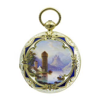 Exquisite American gold Cabriolet pocket watch Circa 1850