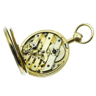 Exquisite American gold Cabriolet pocket watch Circa 1850