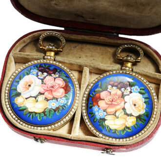 Swiss rare pair of pocket watches for the Chinese market Circa 1880