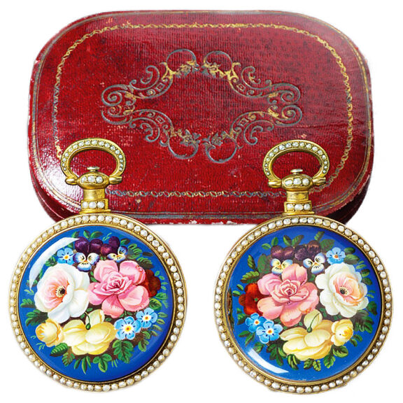 Swiss rare pair of pocket watches for the Chinese market Circa 1880