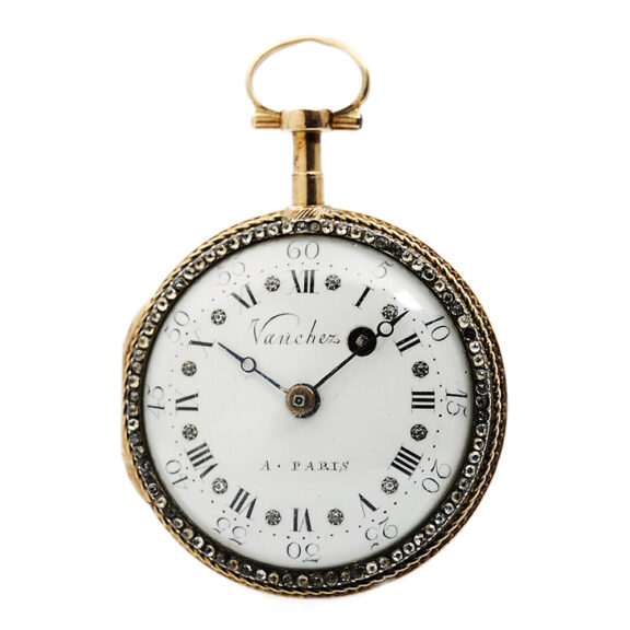 French small gold and enamel verge pocket watch Circa 1780 French small gold and enamel verge pocket watch Circa 1780