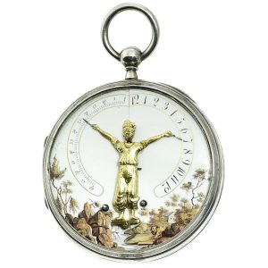 Swiss watch with Bras en l’air indication and automaton Circa 1820