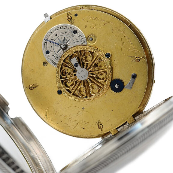 French verge pocket watch with hidden erotic scene Circa 1810 French verge pocket watch with hidden erotic scene Circa 1810