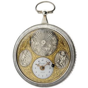 French verge pocket watch with hidden erotic scene Circa 1810
