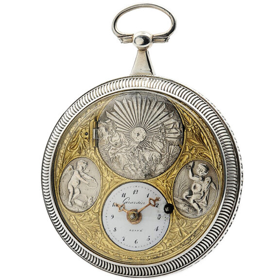 French verge pocket watch with hidden erotic scene Circa 1810 French verge pocket watch with hidden erotic scene Circa 1810